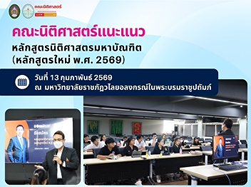 Public Relations Announcement:
Applications Now Open for New Students
Master of Laws Program (New Curriculum,
B.E. 2569 [2026])