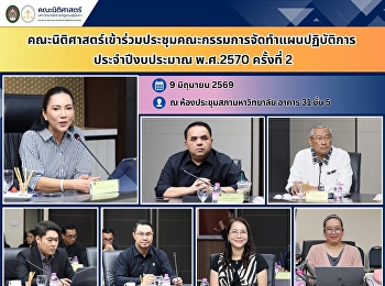 คณะนิติศาสตร์เข้าร่วมประชุมคณะกรรมการจัดทำแผนปฏิบัติการ
ประจำปีงบประมาณ พ.ศ.2570 ครั้งที่ 2